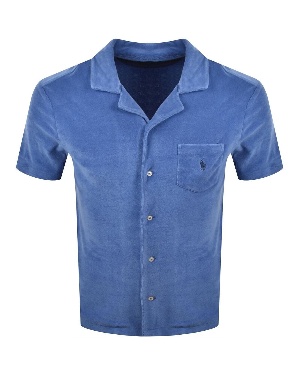 Ralph Lauren Blue Towelling Shirt for men