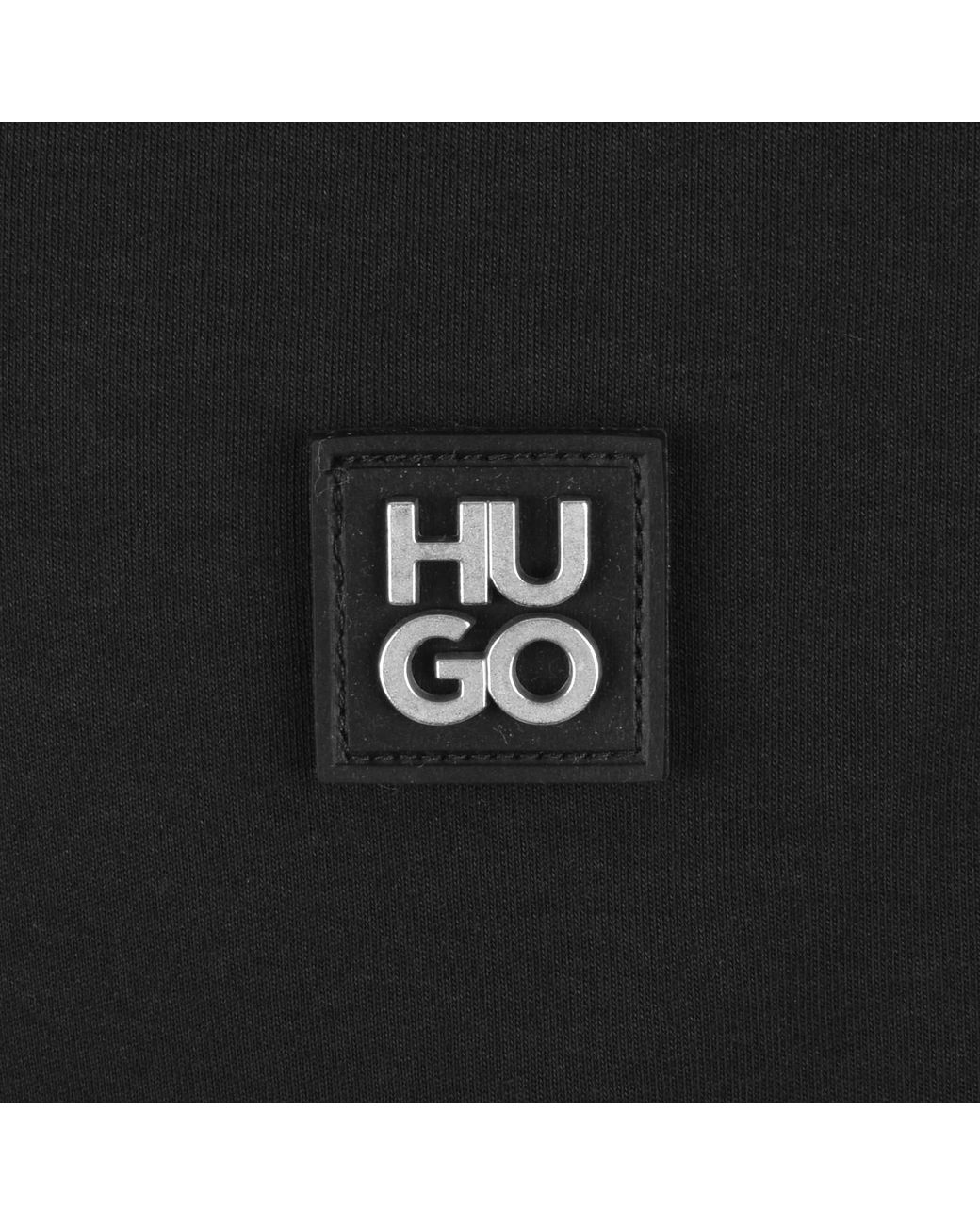 HUGO Black Dery Quarter Zip Polo for men