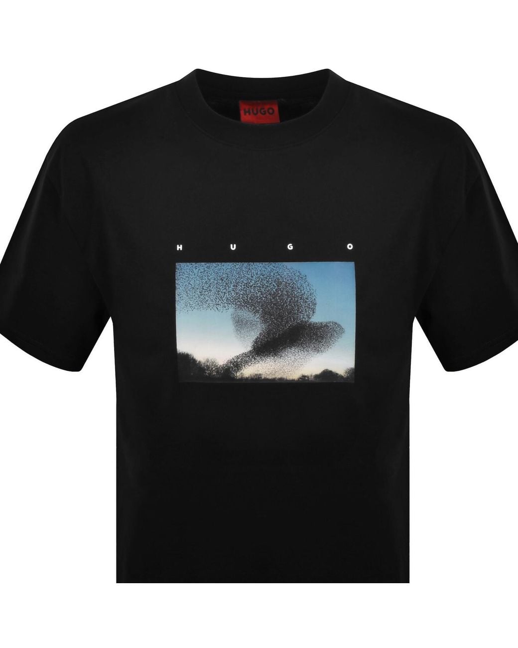 HUGO Black Dorizon Crew Neck T Shirt for men
