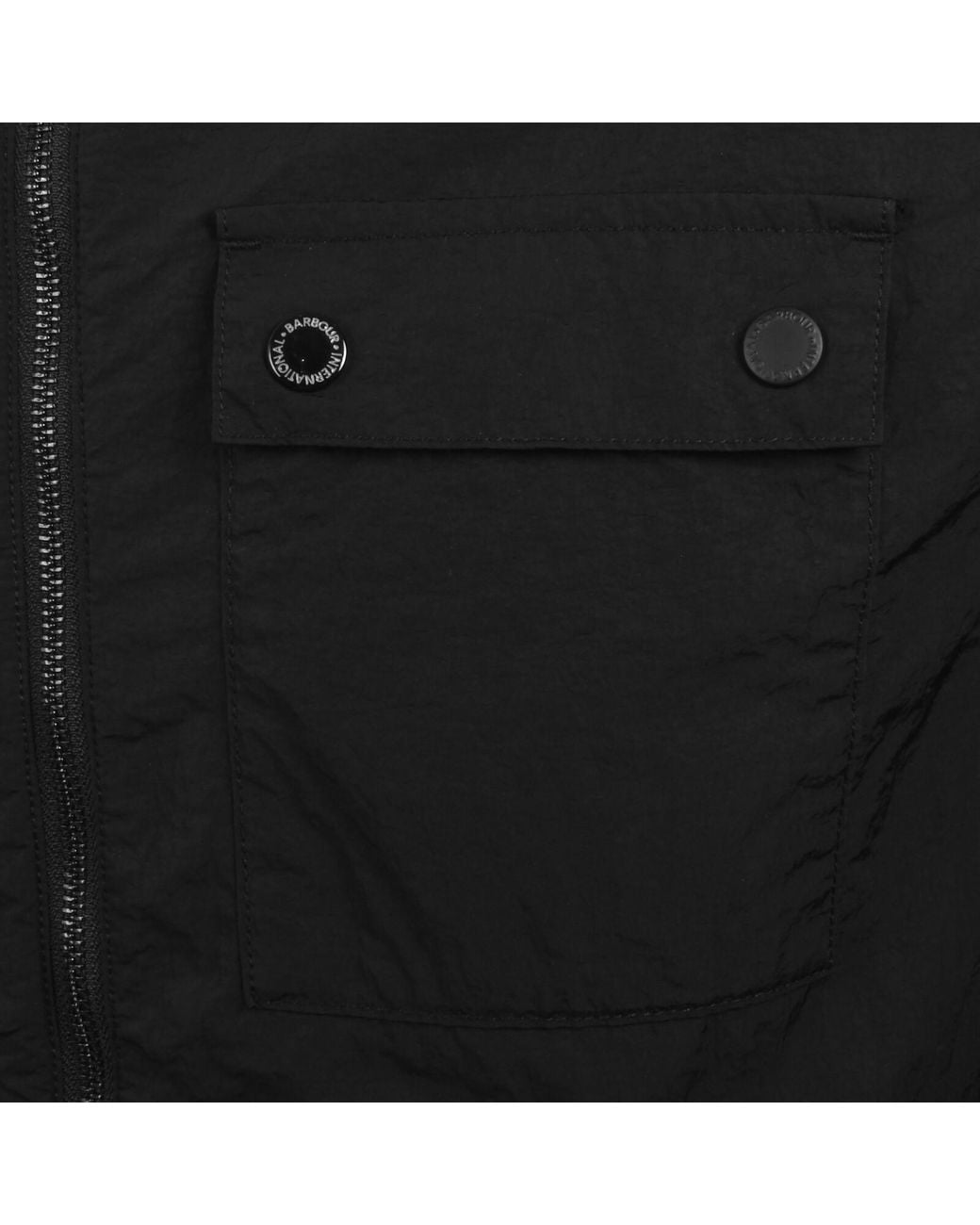 Barbour Black Inline Overshirt for men