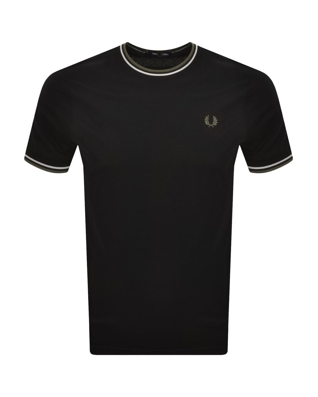 Fred Perry Black Twin Tipped T Shirt for men