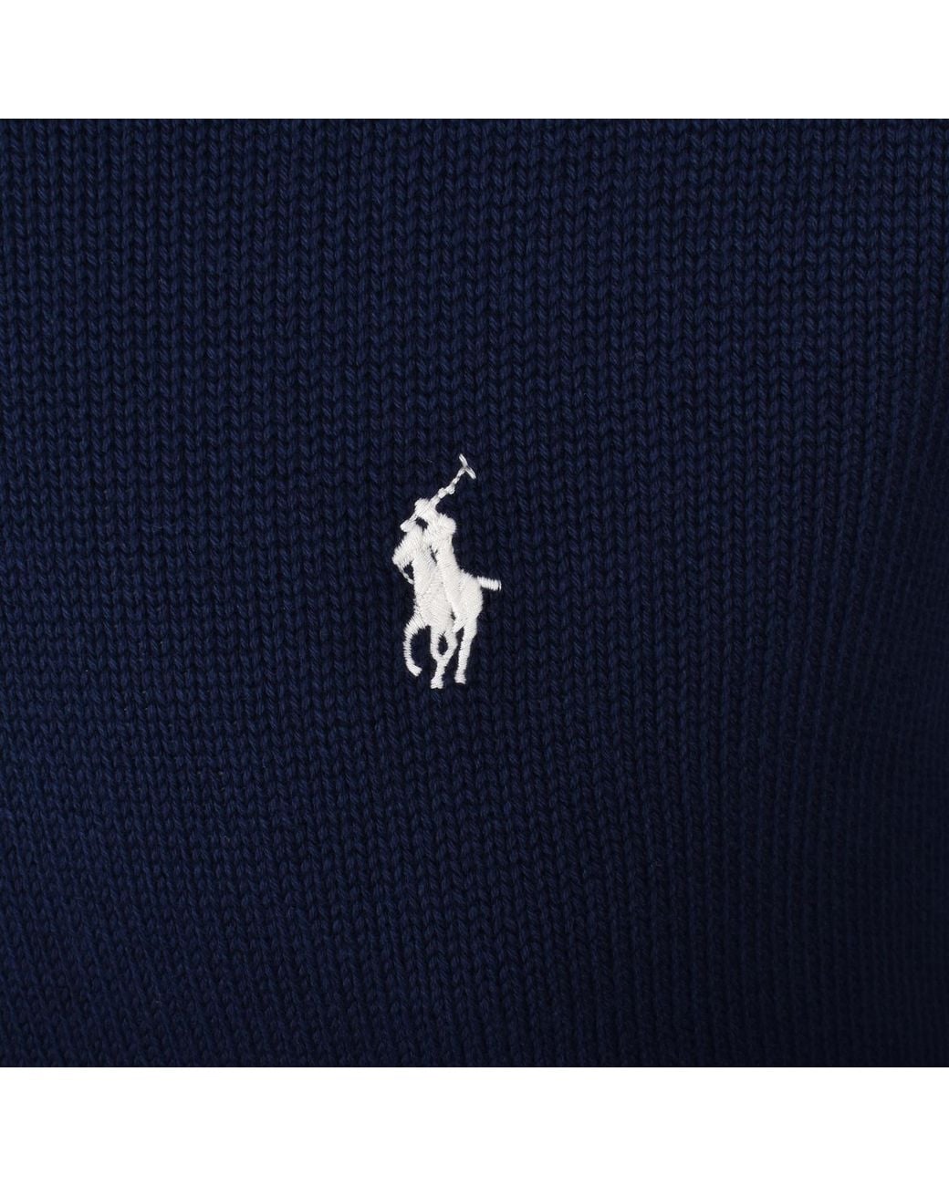 Ralph Lauren Blue Crew Neck Knit Jumper for men