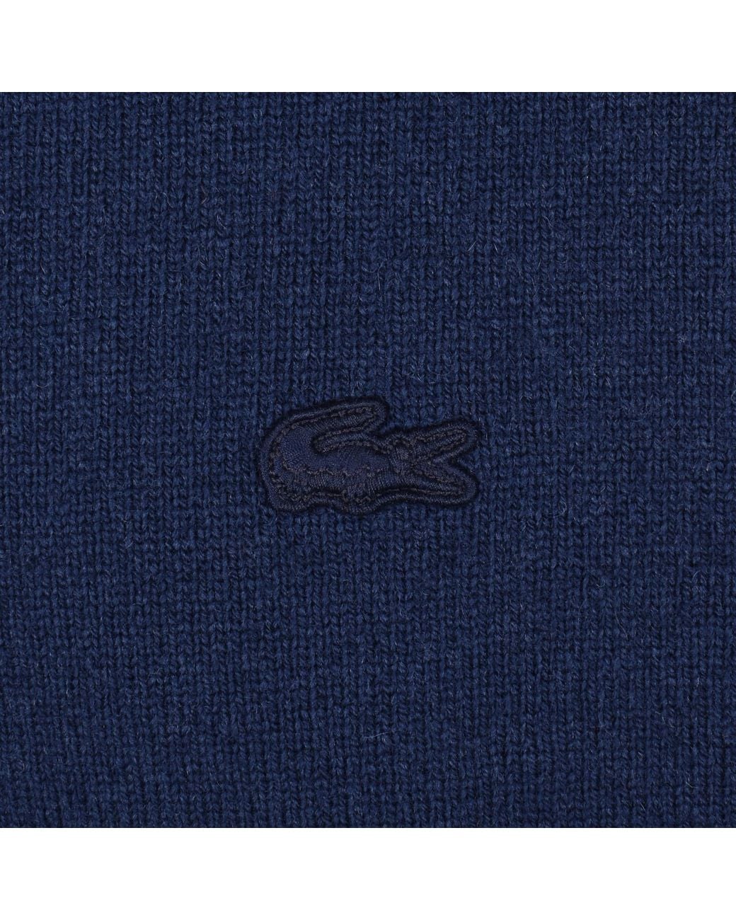 Lacoste Blue Merino Wool Bomber Jacket for men