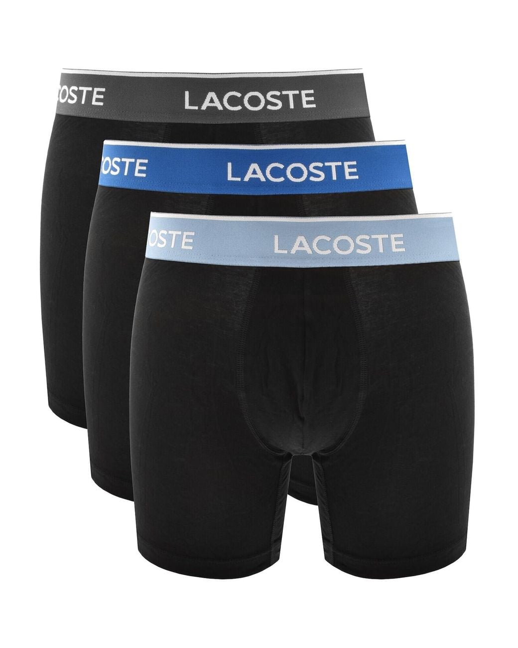 Lacoste Blue Underwear 3 Pack Boxer Briefs for men