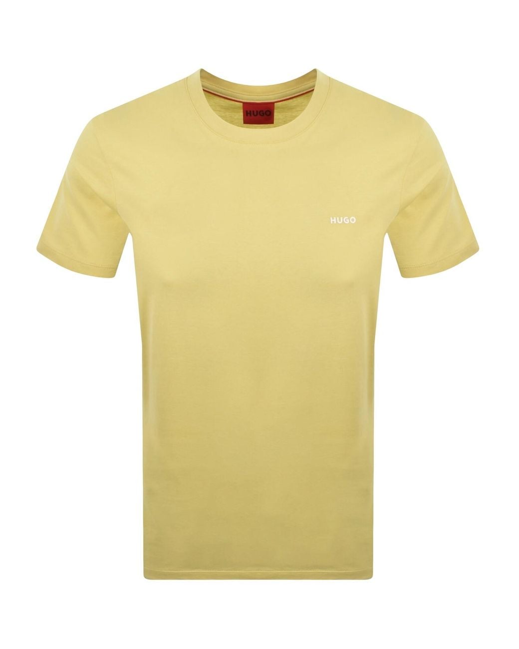 HUGO Yellow Dero222 T Shirt for men