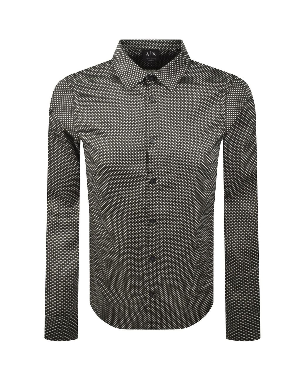 ARMANI EXCHANGE Gray Long Sleeve Shirt for men