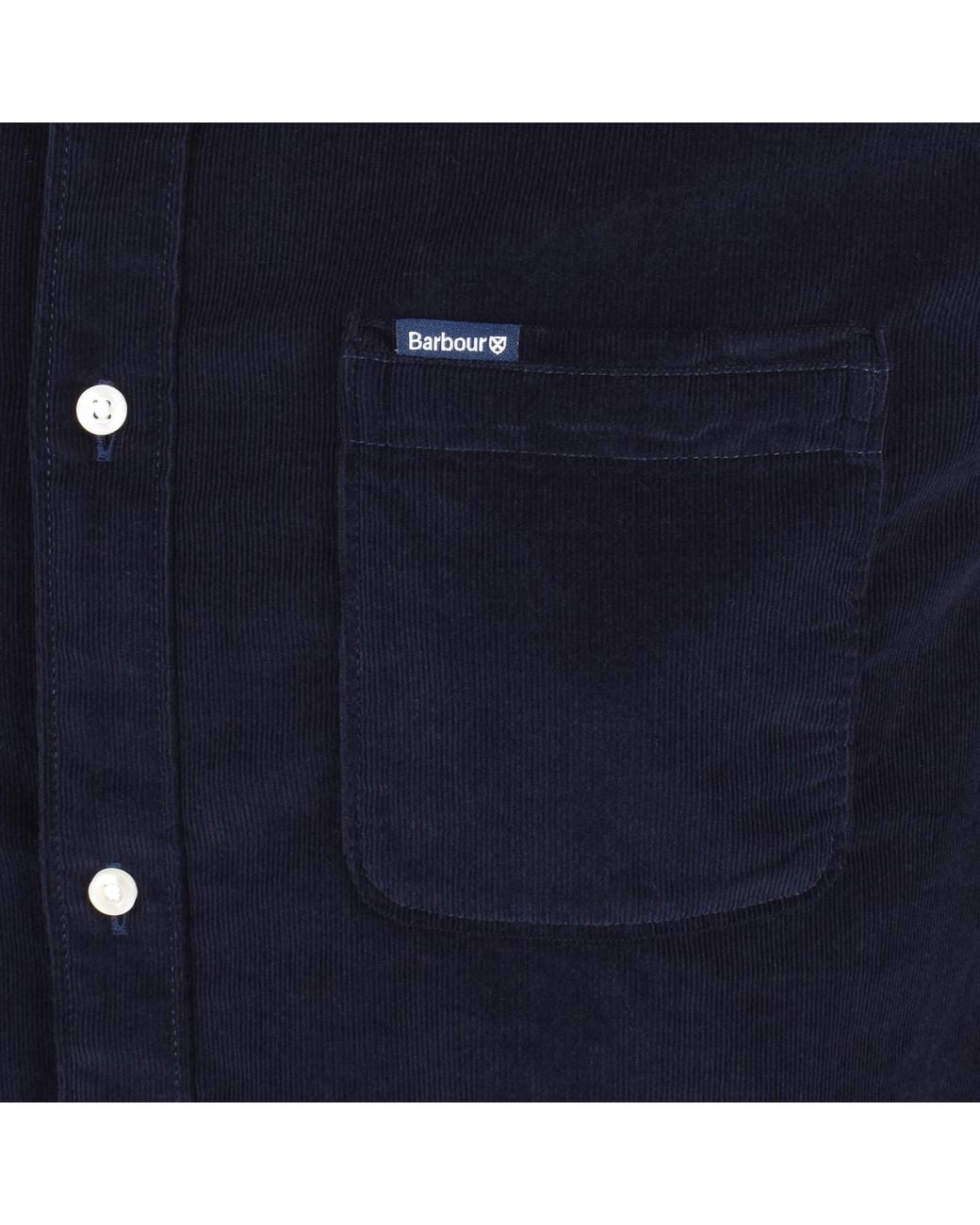 Barbour Blue Long Sleeved Corduroy Shirt for men