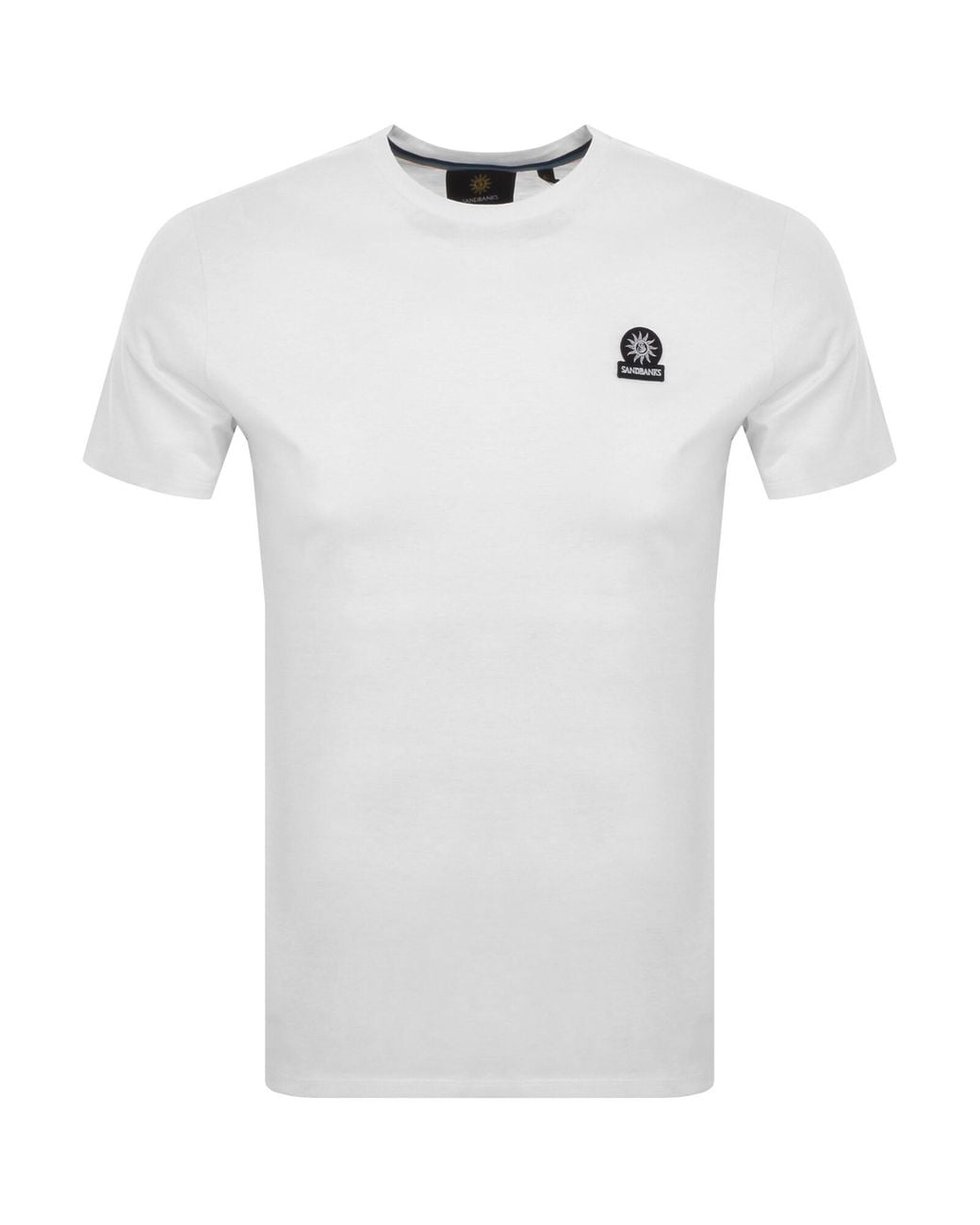 Sandbanks White Badge Logo T Shirt for men