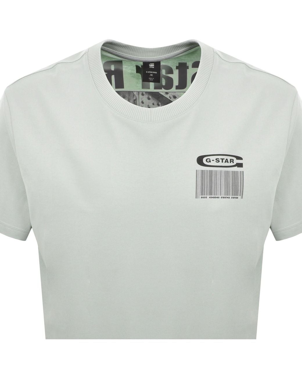 G-Star Gray G-Star Loose Fit Barcode T Shirt for men