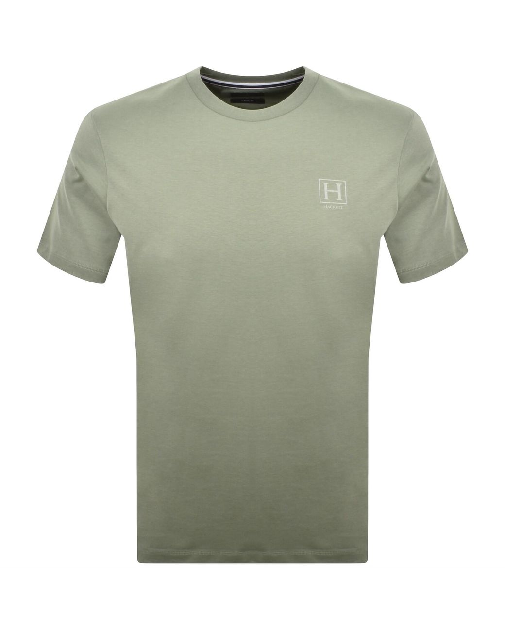 Hackett Green Logo T Shirt Sage for men