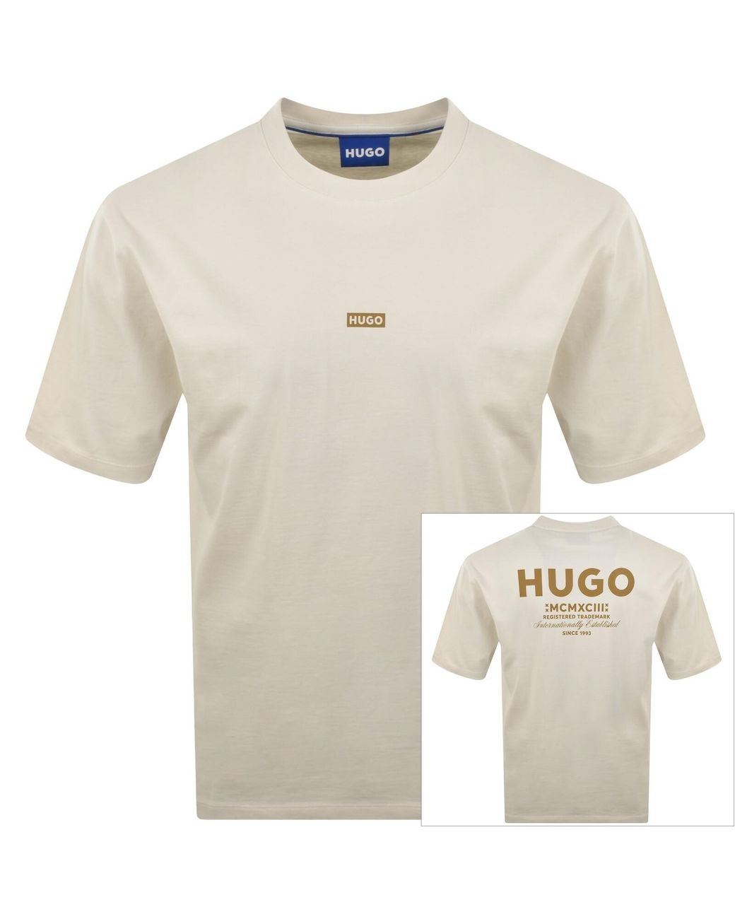 HUGO White Nalono T Shirt for men