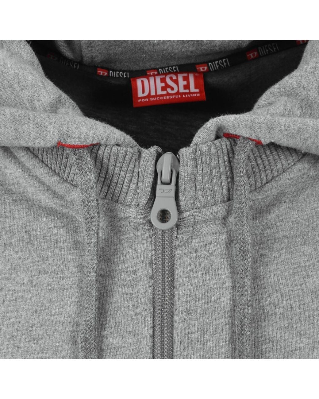 DIESEL Gray Joy D Core Hoodie for men