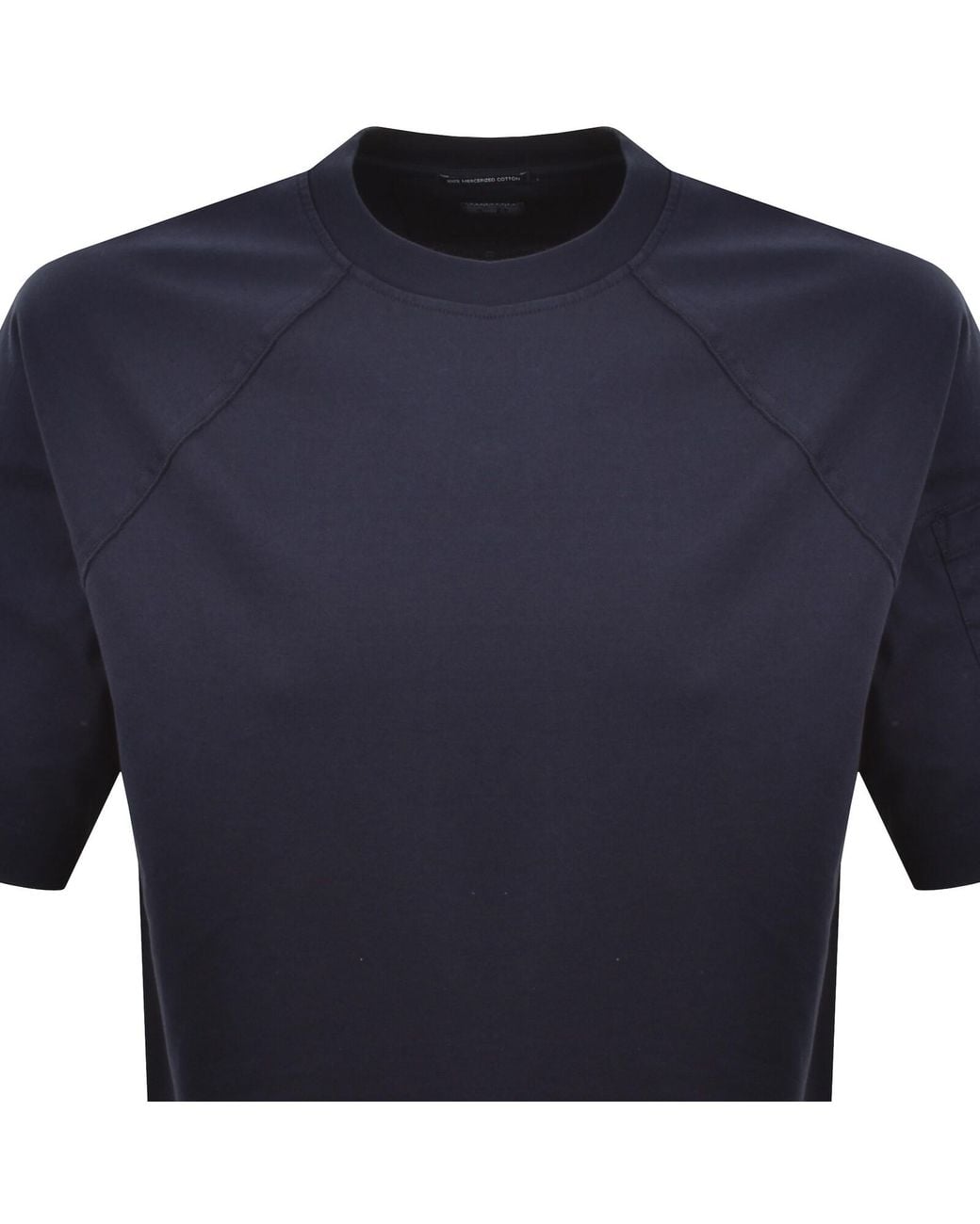 C P Company Blue Cp Company Short Sleeve Lens T Shirt for men