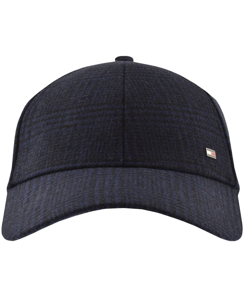 Tommy Hilfiger Blue 6 Panel Check Melton Cap for men