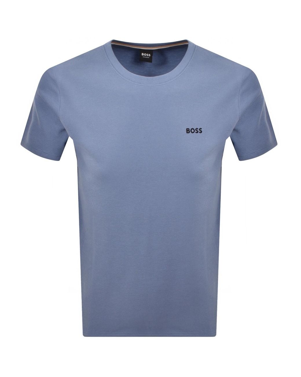 BOSS BUSINESS Blue Boss Waffle T Shirt Light Pastel for men