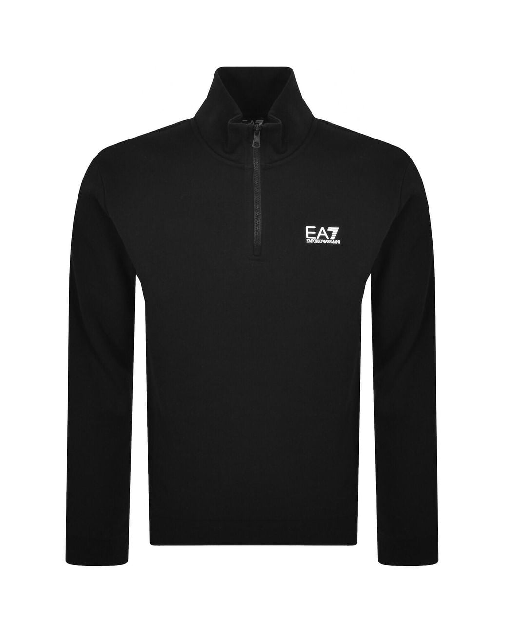 EA7 Black Emporio Armani Logo Sweatshirt for men