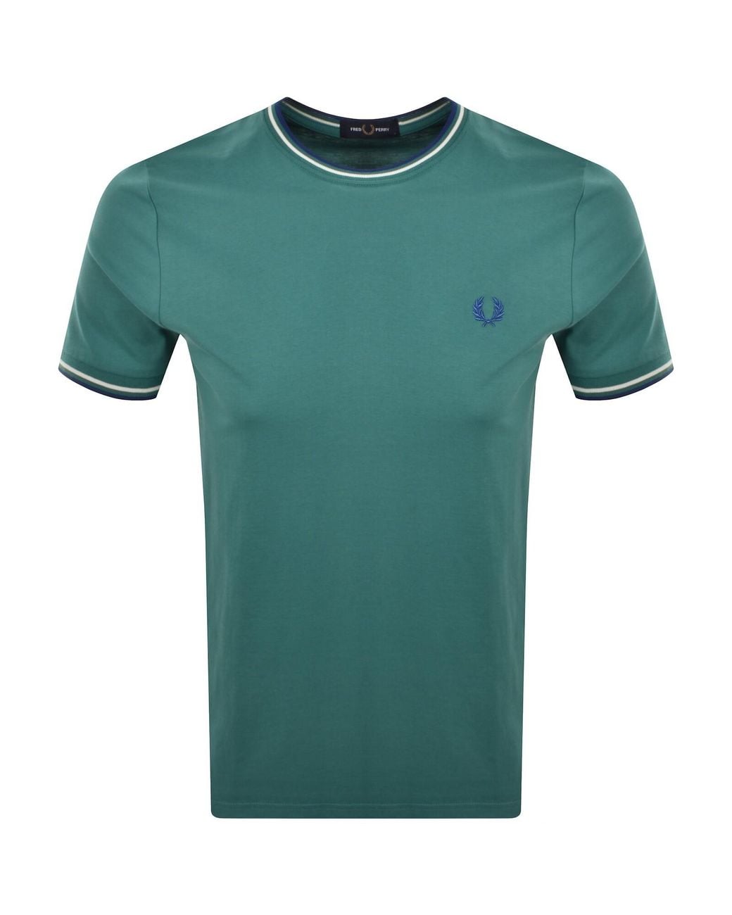Fred Perry Green Twin Tipped T Shirt for men