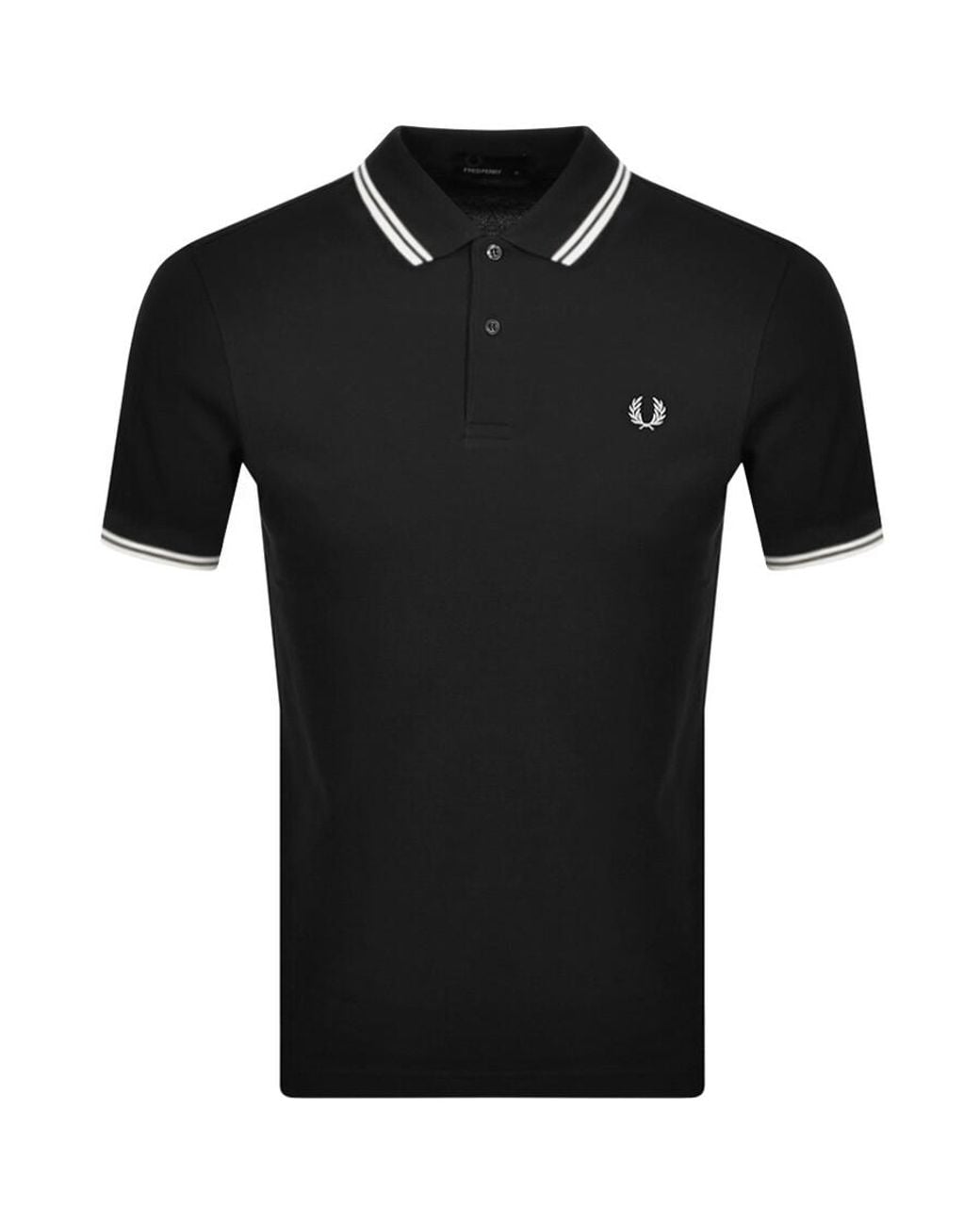 Fred Perry Black Twin Tipped Polo T Shirt for men