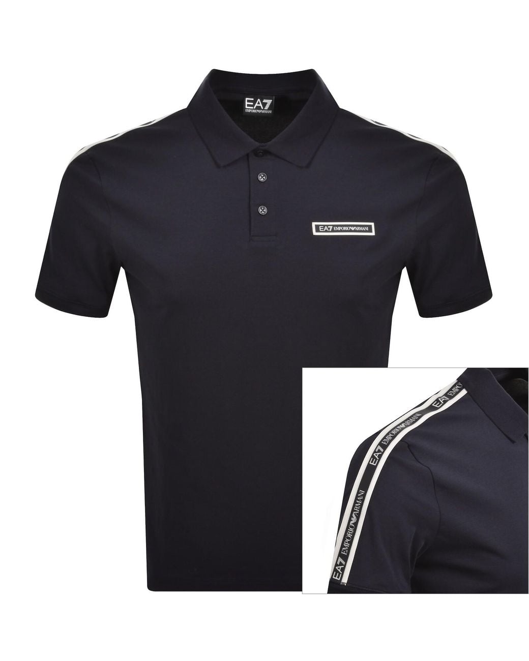 EA7 Blue Emporio Armani Polo T Shirt Armani for men