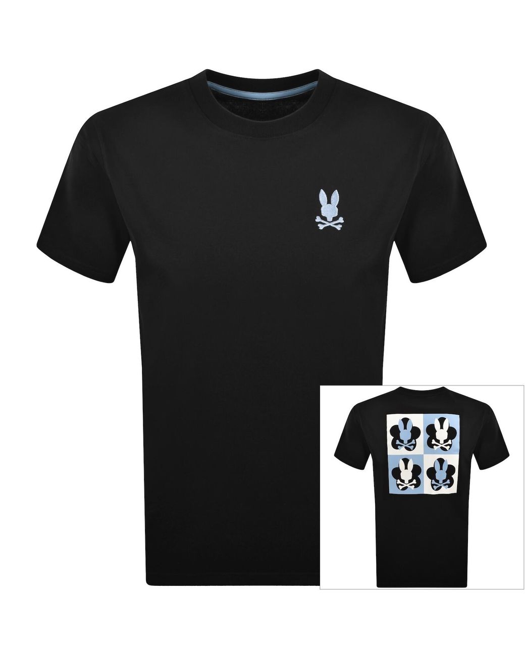 Psycho Bunny Black Aiden Back Graphic T Shirt for men