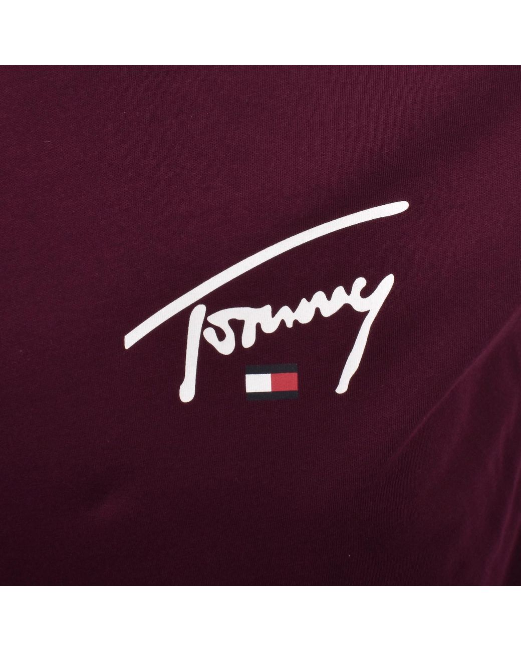 Tommy Hilfiger Purple Signature T Shirt for men