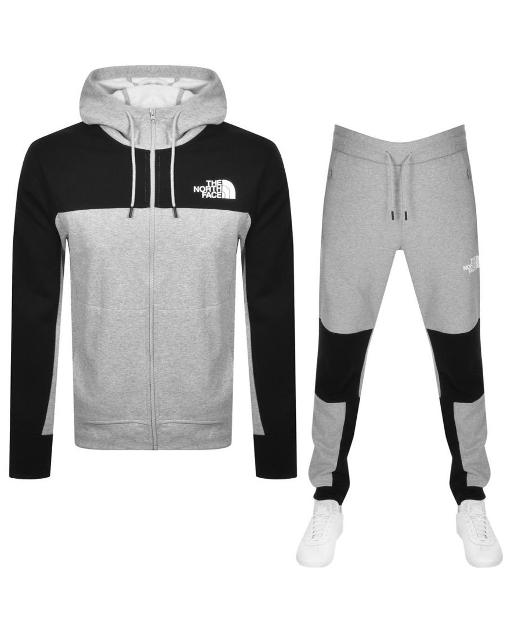 north face mittellegi tracksuit grey