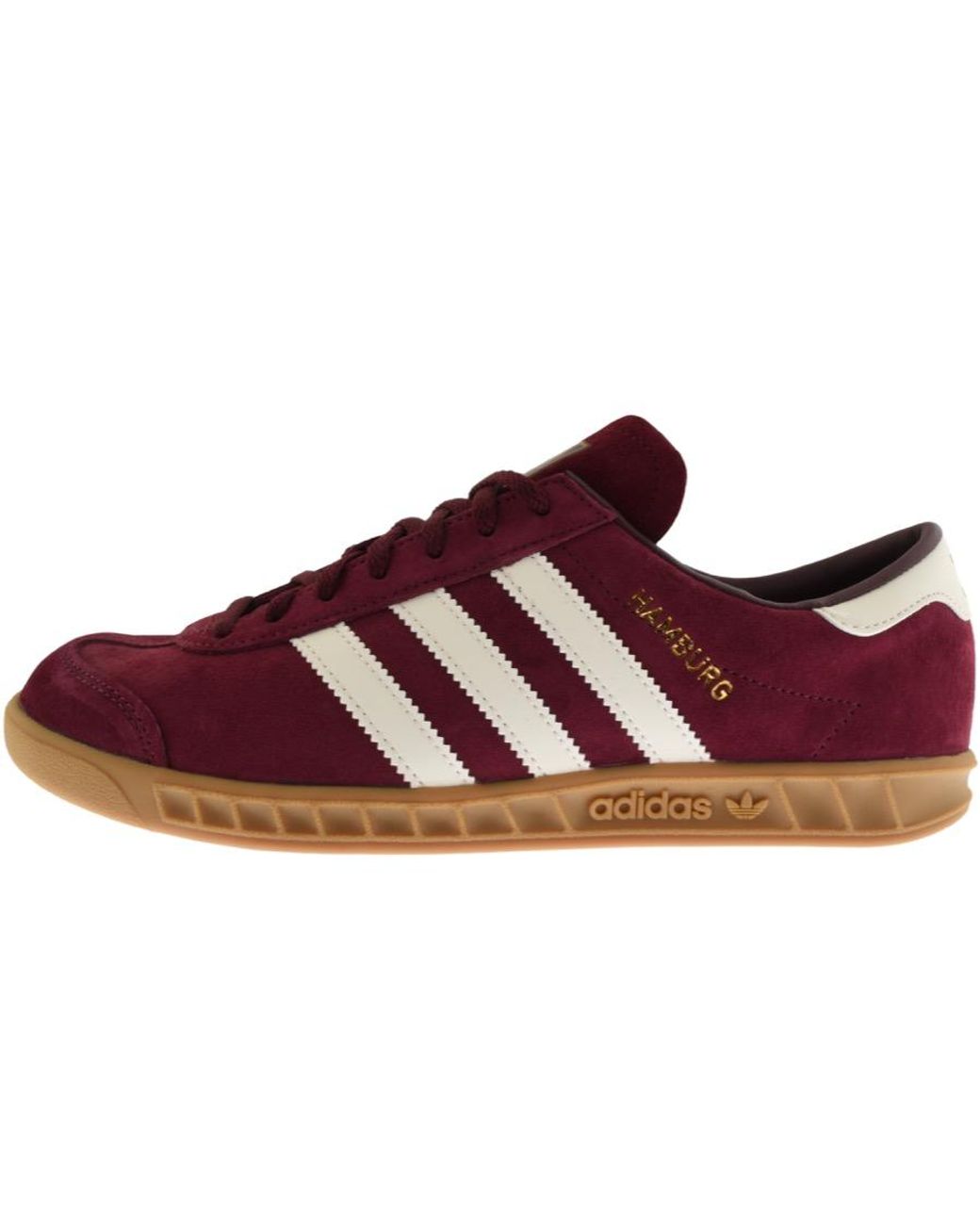 Siblings Sick person preposition adidas Originals Hamburg Trainers Burgundy in Red for Men | Lyst