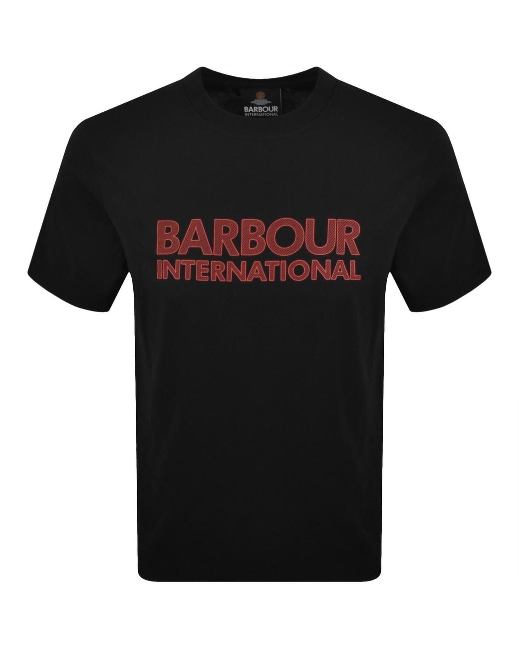 Barbour Black Graphic T Shirt for men