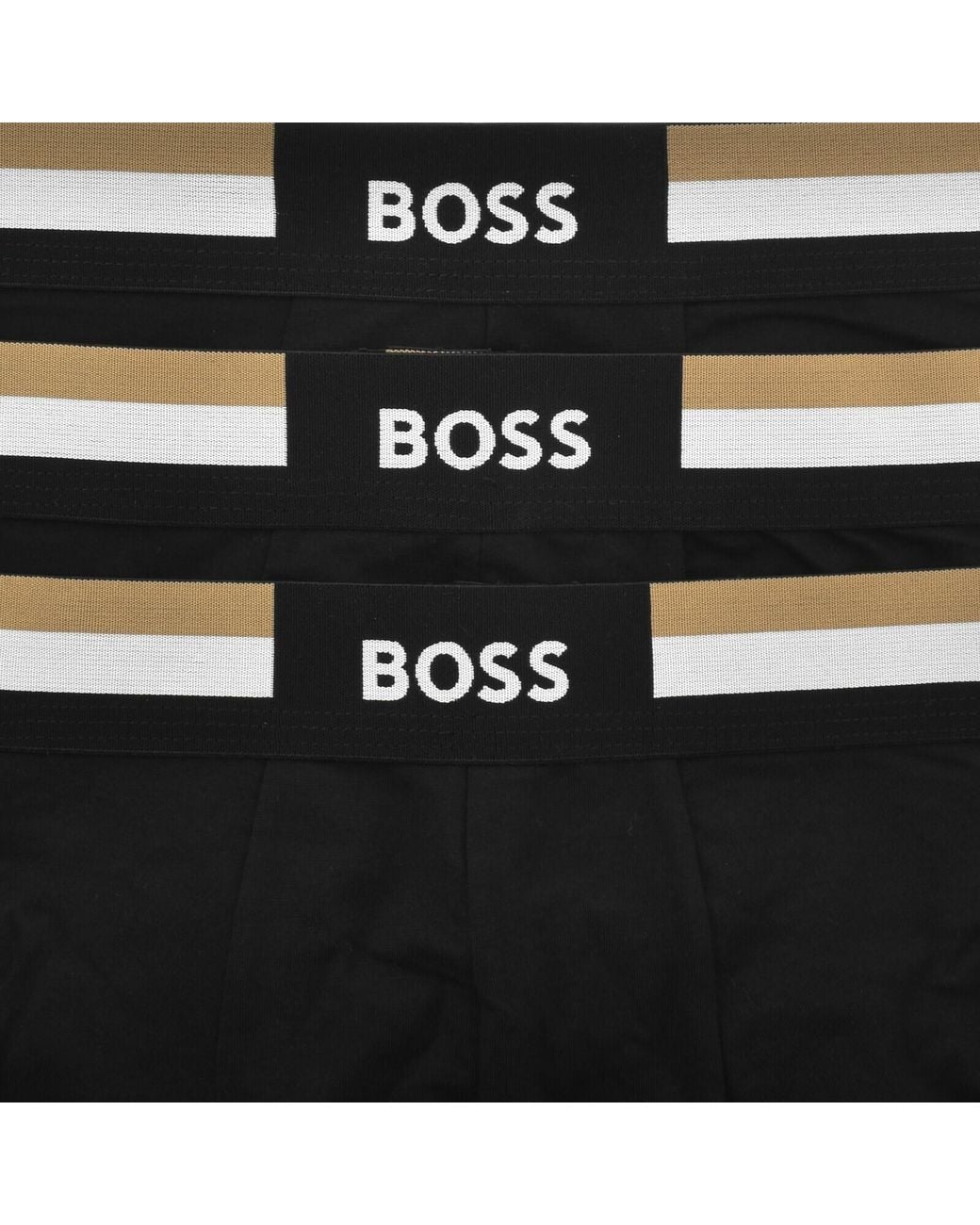 BOSS BUSINESS Black Boss Underwear 3 Pack Motion Trunks for men