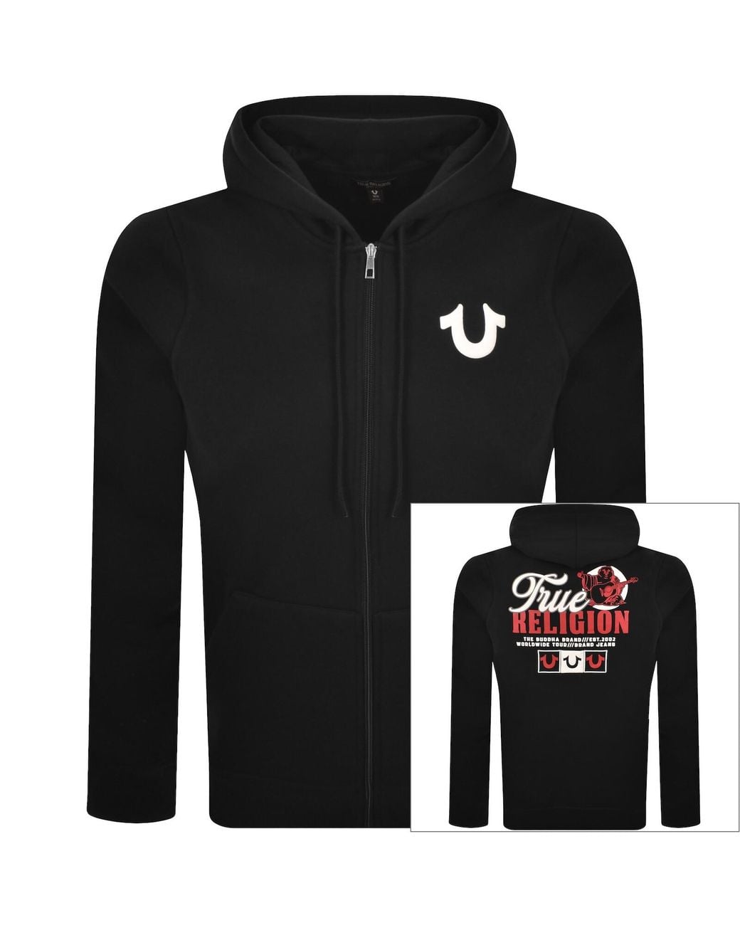 True Religion Black Retro Hoodie for men