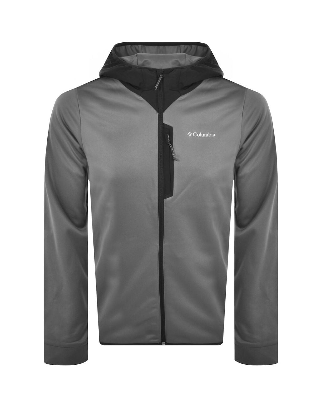 Columbia Gray Fleece Full Zip Fleece Hoodie for men