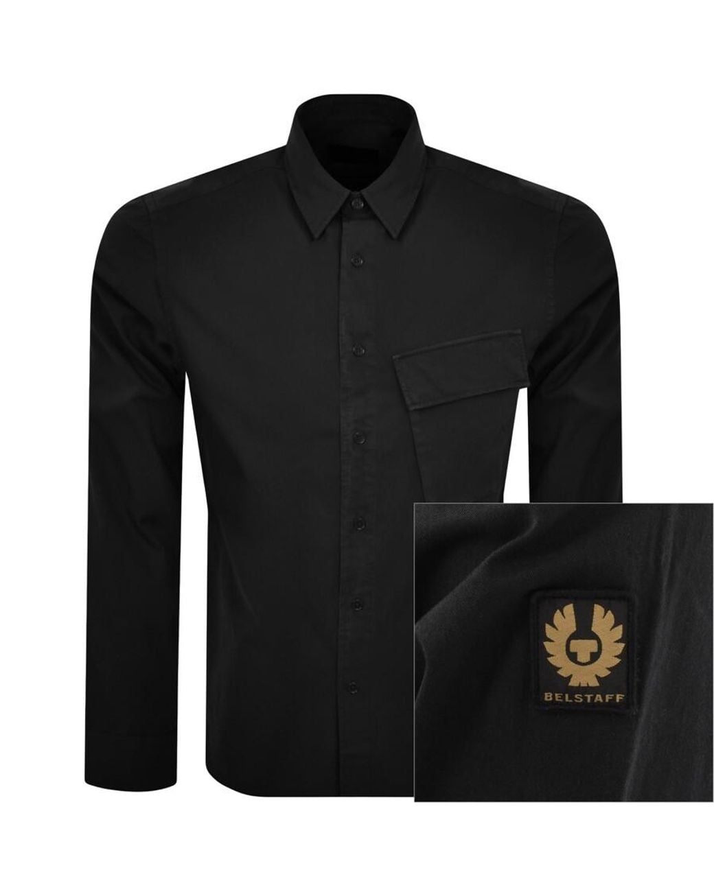 Belstaff Black Scale Long Sleeved Shirt for men