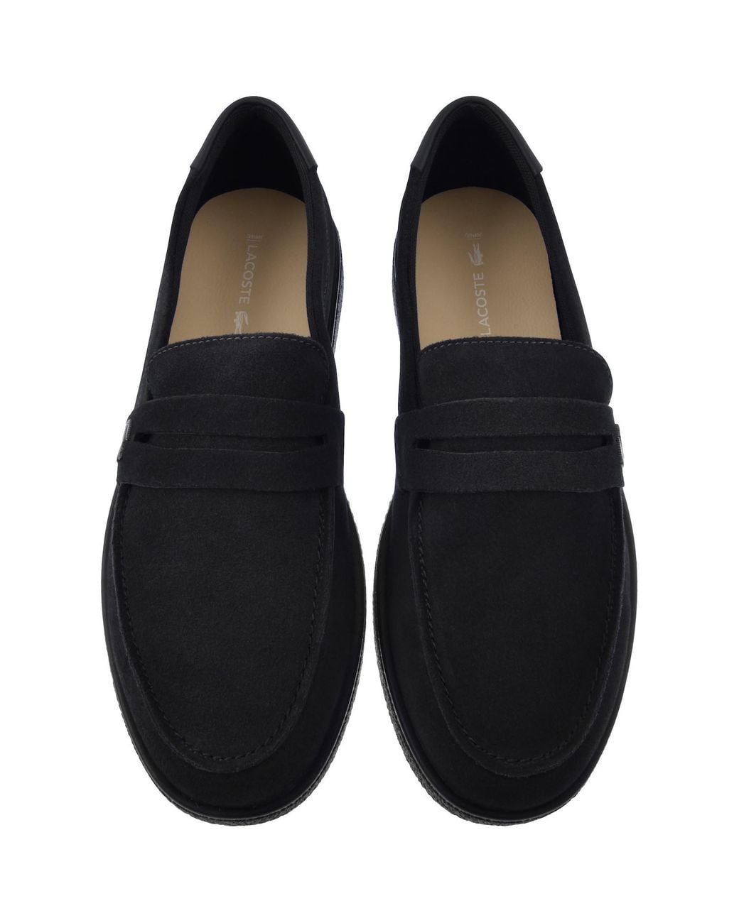 Lacoste Black Cochet Loafers for men