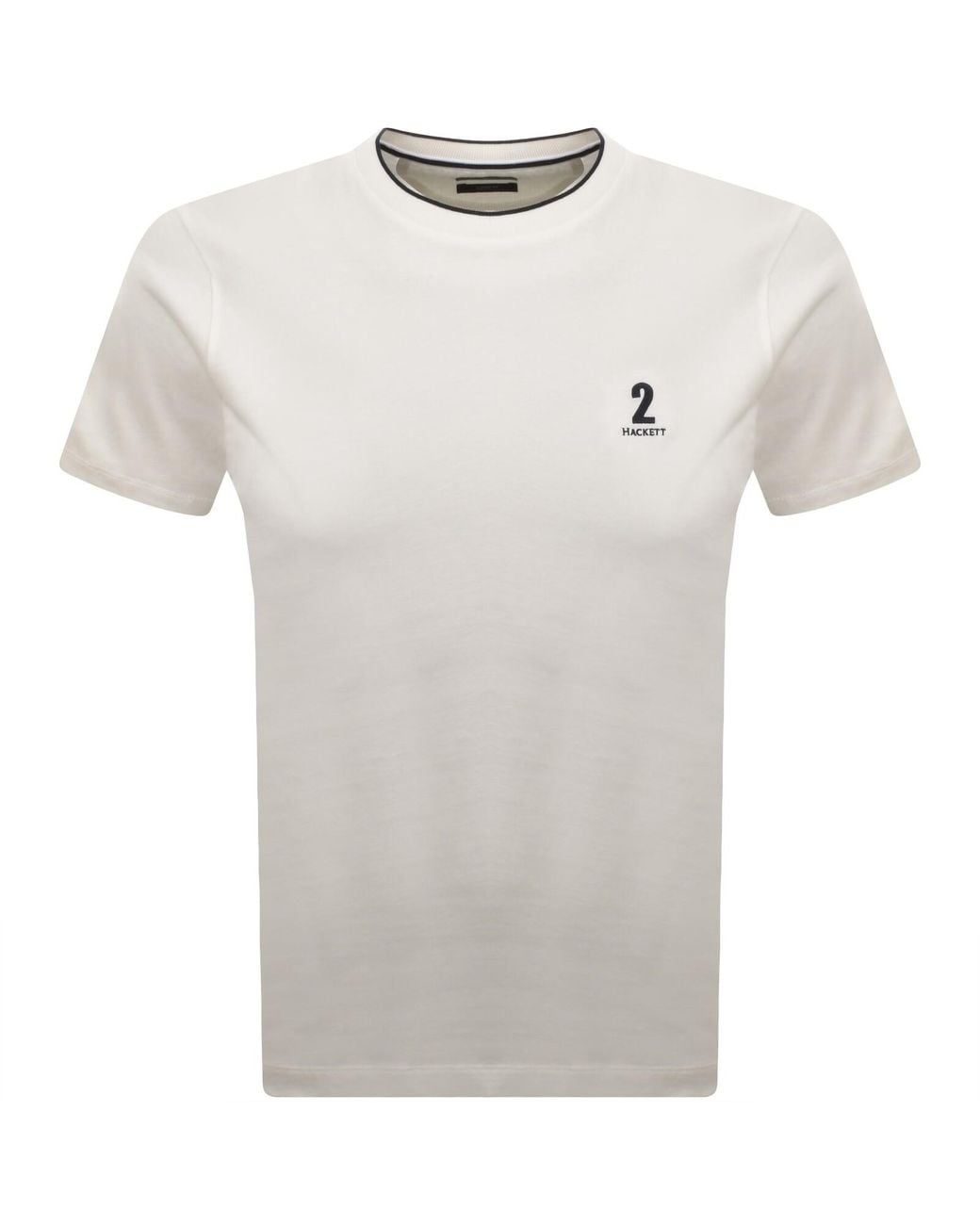 Hackett White Heritage Number T Shirt Off for men