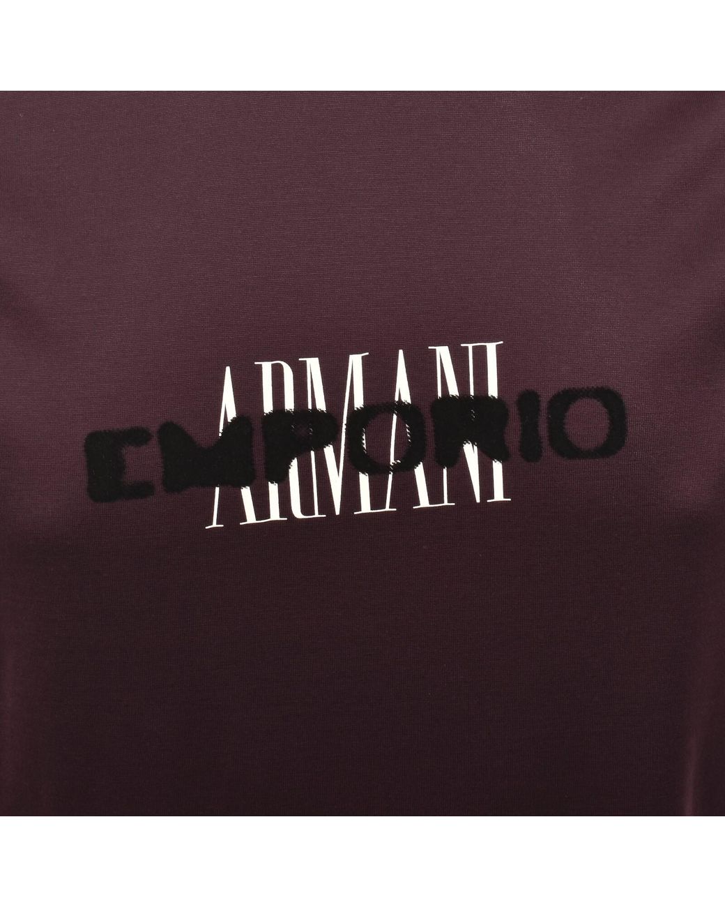 Armani Purple Emporio Logo T Shirt for men