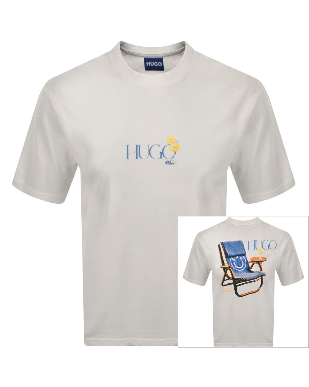 HUGO White Nulaxo T Shirt for men