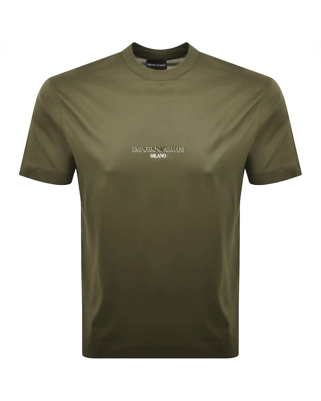 Armani Green Emporio Logo T Shirt for men