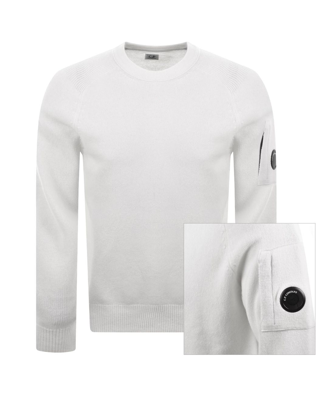 C P Company White Cp Company Knit Jumper Off for men