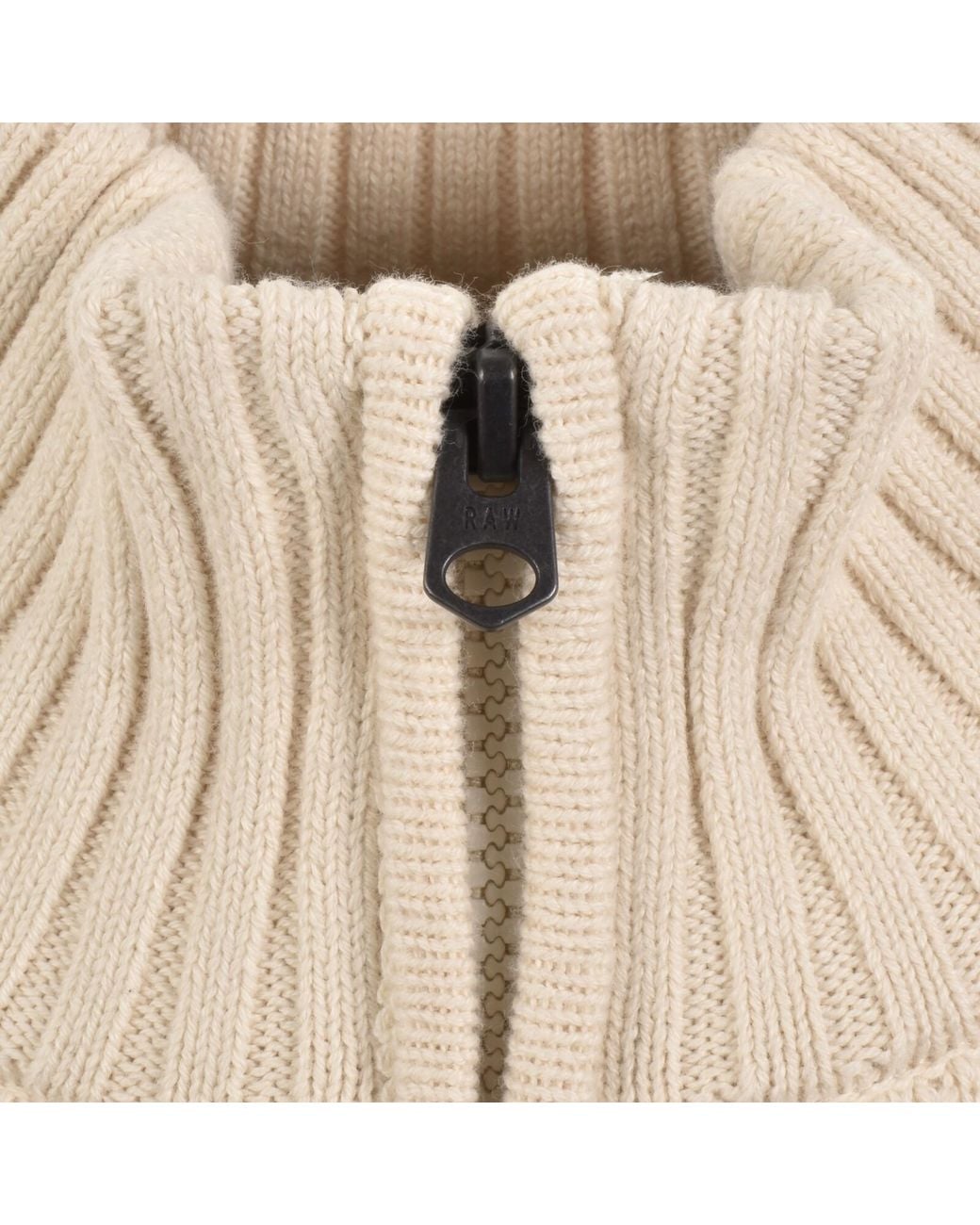 G-Star Natural G-Star Quarter Zip Knit Jumper for men
