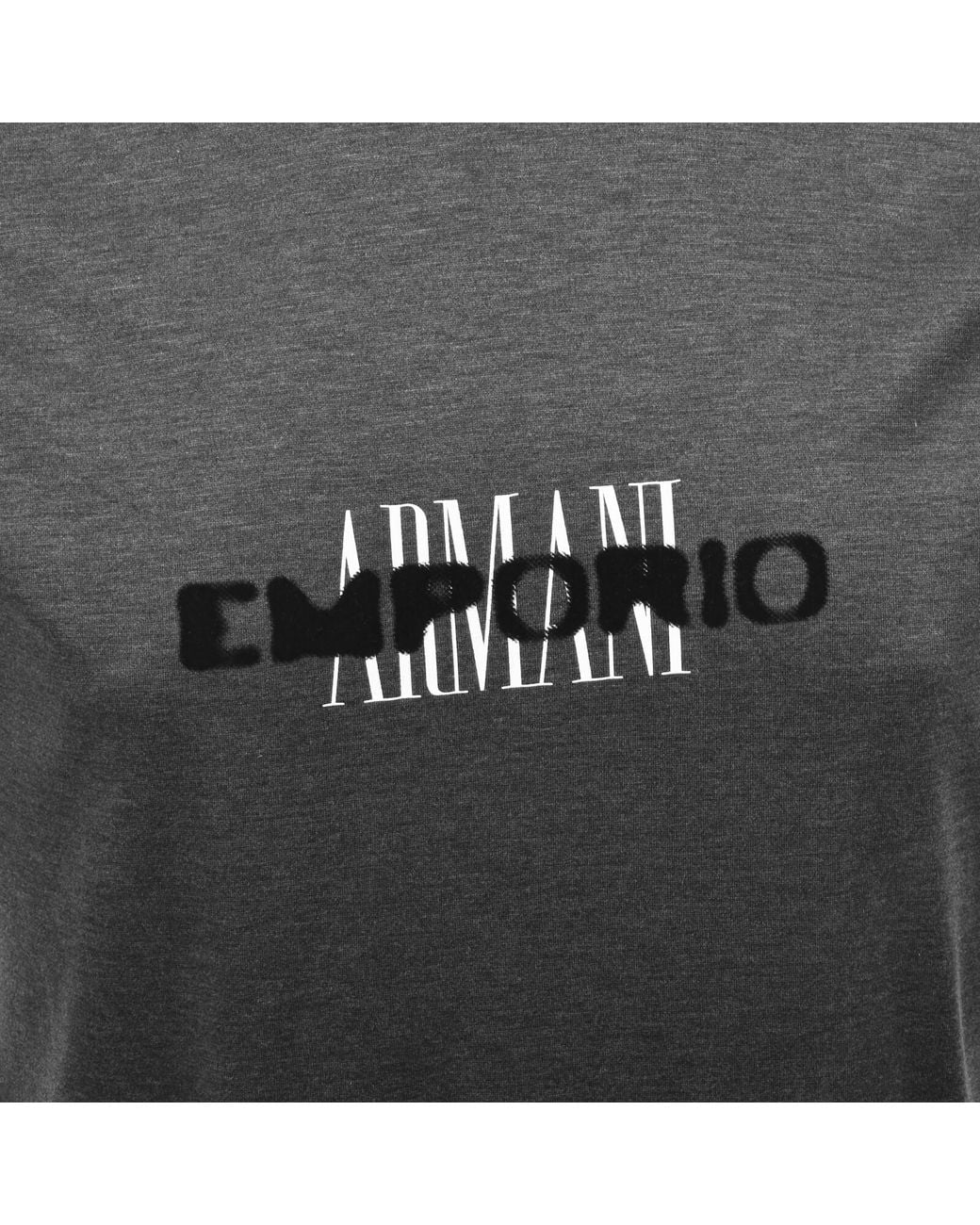 Armani Black Emporio Logo T Shirt for men