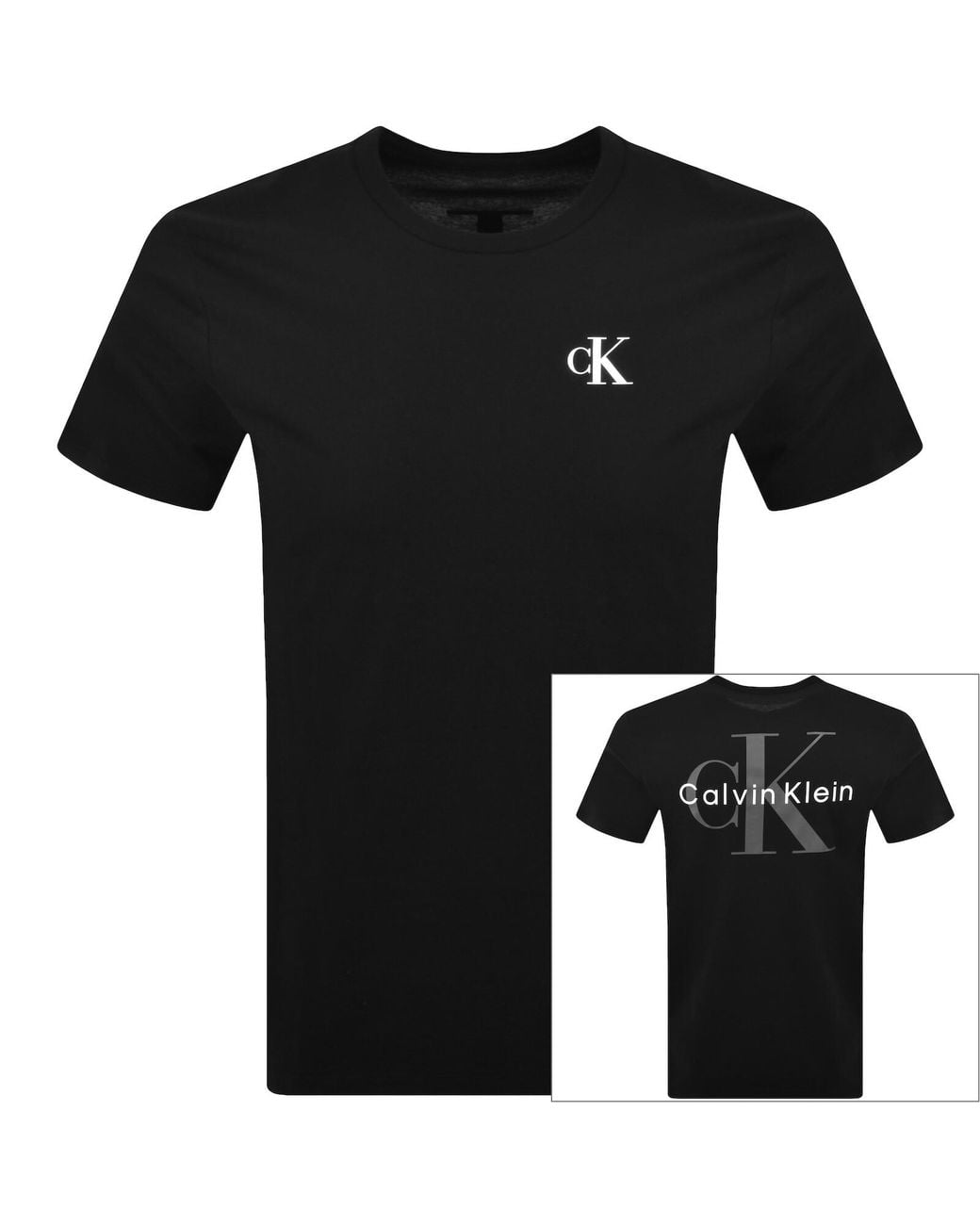 Calvin Klein Black Jeans Monologo T Shirt for men