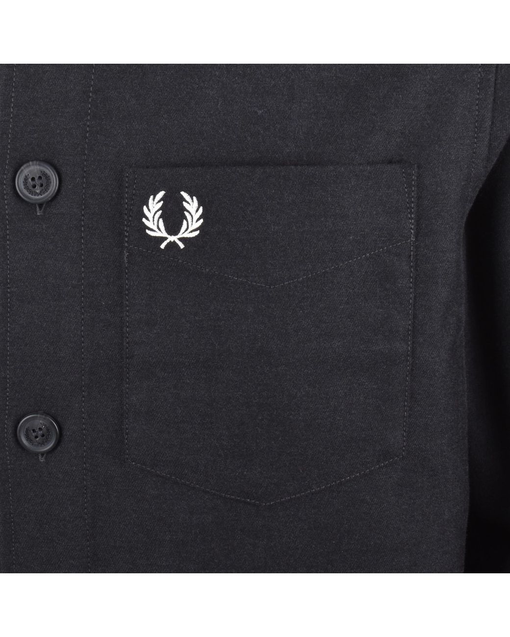 Fred Perry Blue Brushed Twill Overshirt for men