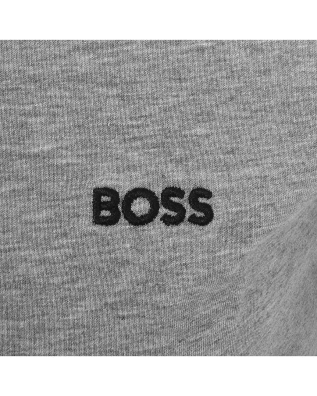 BOSS BUSINESS Gray Boss Logo T Shirt for men