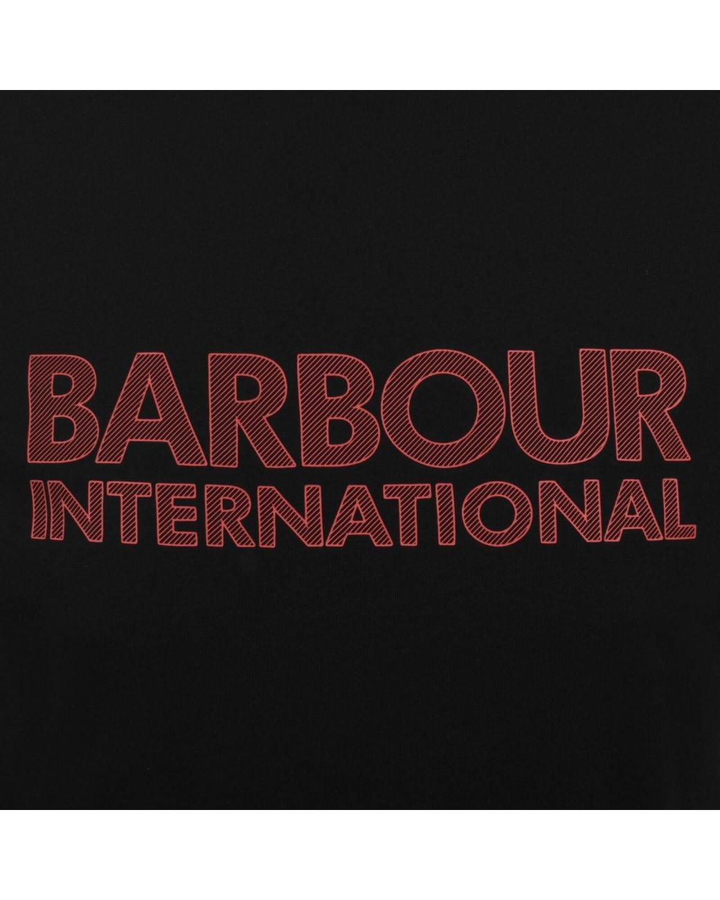 Barbour Black Graphic T Shirt for men
