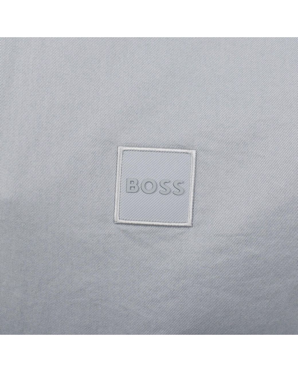 Boss Gray Boss Ricoplus Long Sleeve Shirt for men