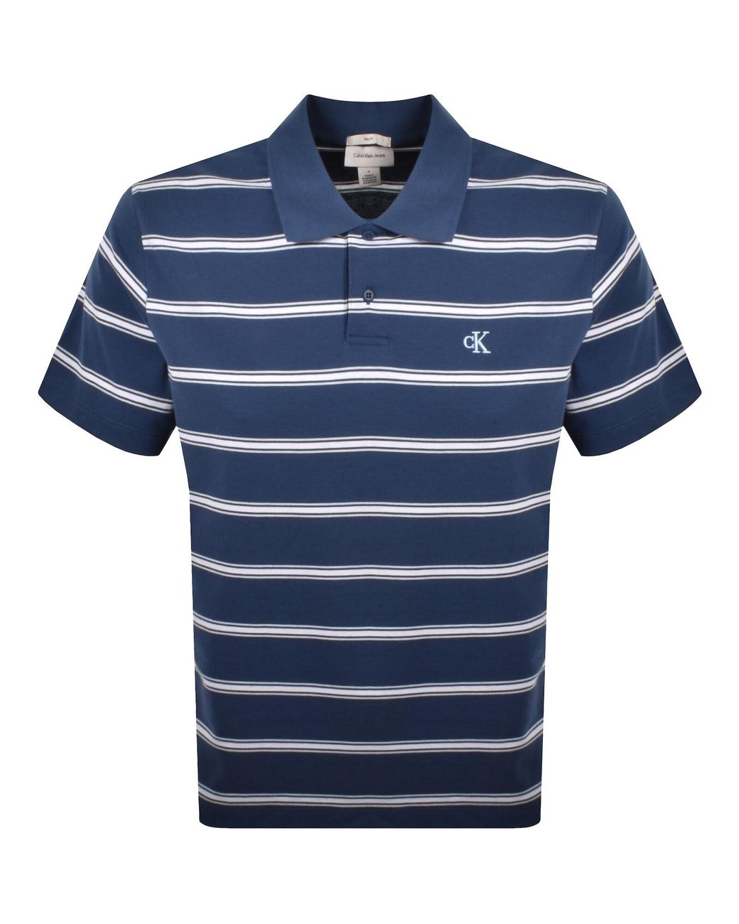 Calvin Klein Blue Jeans 16S Jersey Stripe Polo for men