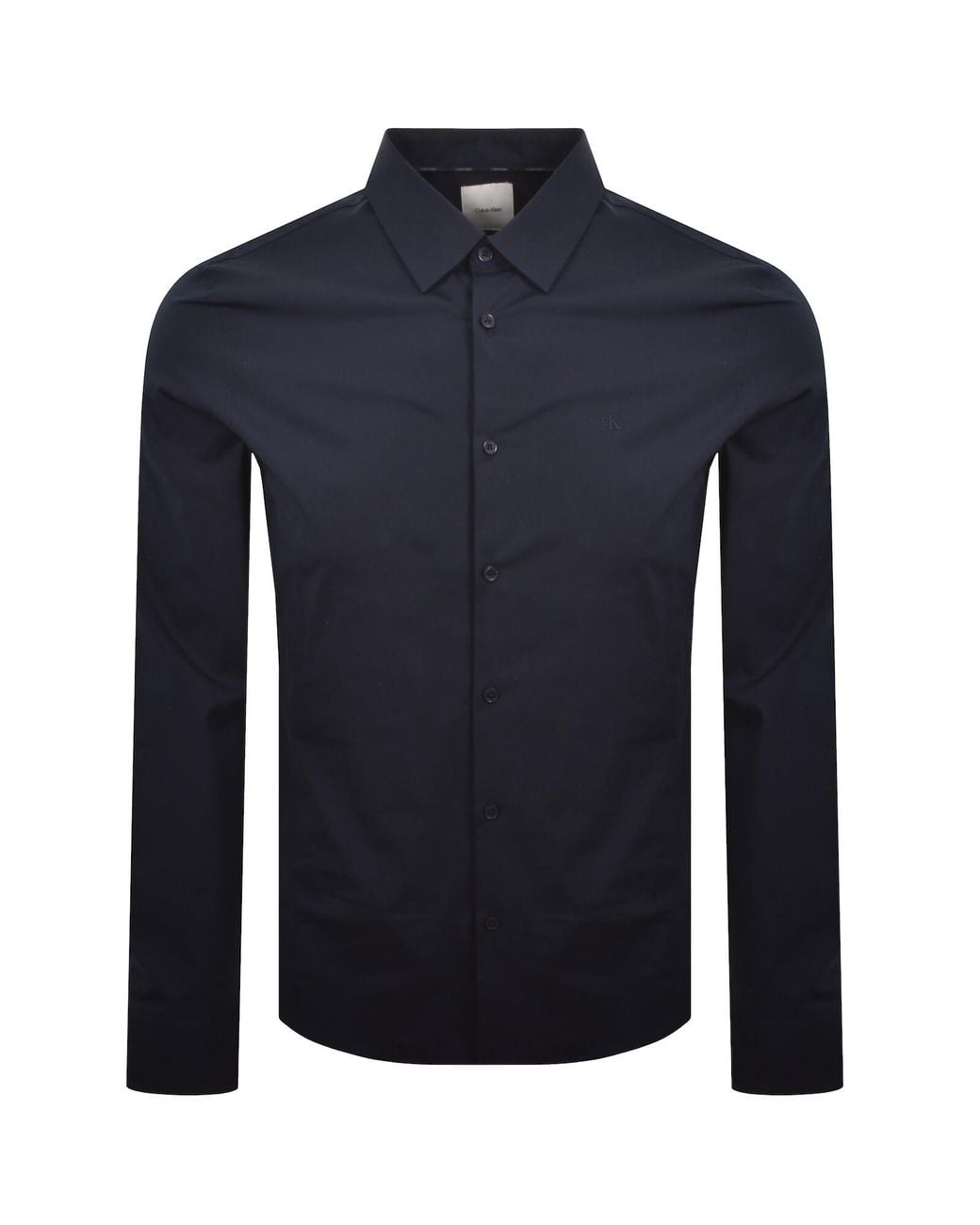 Calvin Klein Blue Slim Fit Solid Shirt for men