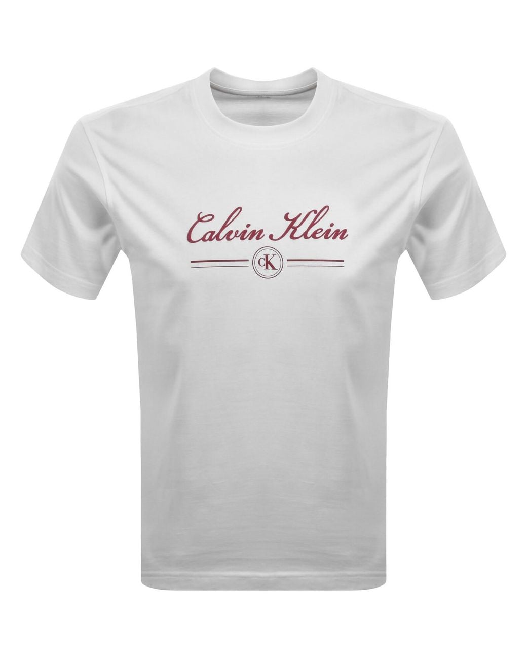 Calvin Klein Gray Jeans Script T Shirt for men