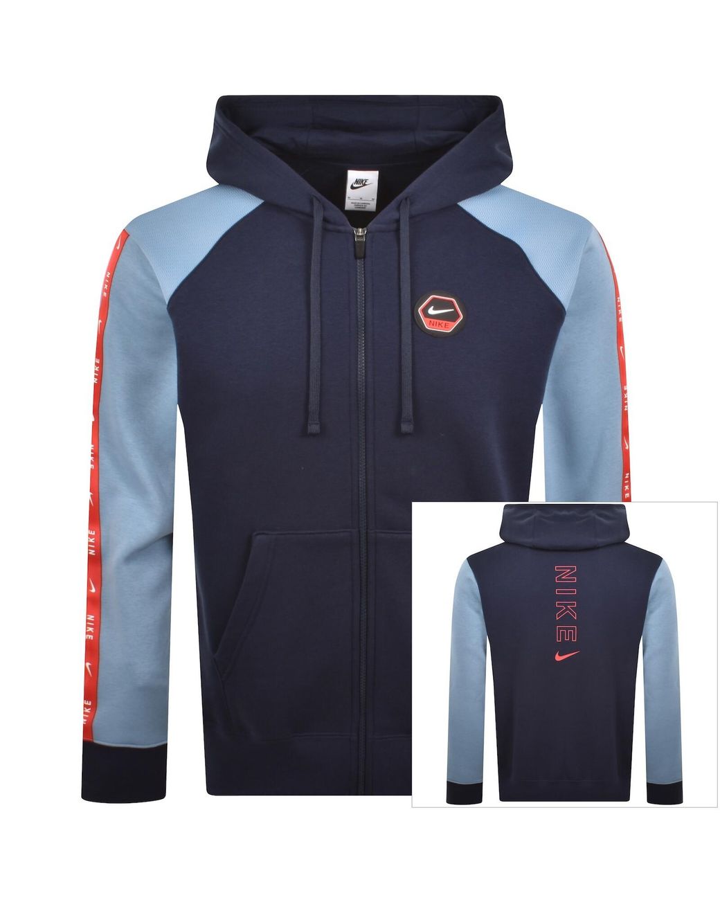 Nike Blue Full Zip Hoodie Obsidian for men