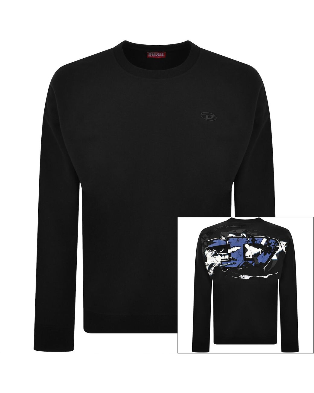DIESEL Black S Boxt T2 Sweatshirt for men